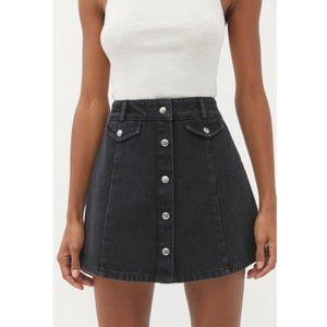 NWT UO BDG Sadie Denim Button-Front Mini Skirt